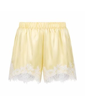Ats the Label Rosalie Lace Satin Shorts - Yellow