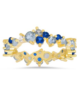 Kylie Harper Abstract Ombre Eternity Band Ring - Blue