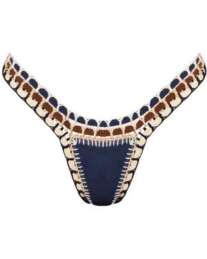 Luxsea Swimwear Cannes Crochet Bikini Bottom - Blue