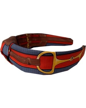 Lazyjack Press Saddle Up Italian Silk Knotted Headband - Red