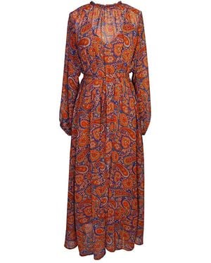 Jennafer Grace Sienna Paisley Midi Dress - Red