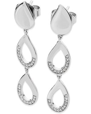 Lucy Quartermaine Melting Diamond Drop Earrings - Metallic