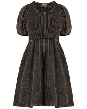 Known Supply Ethel Waffle Knit Dress - Black