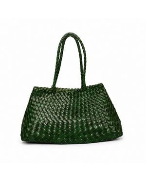 Rimini Hand Woven Shoulder Bag 'Donna' - Green
