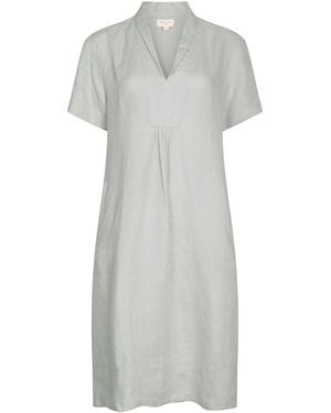 NoLoGo-chic Relaxed Linen Shirt Dress - Gray