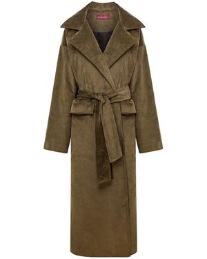 Mandragora Corduroy Oversized Coat Area - Green