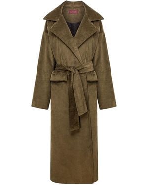 Mandragora Corduroy Oversized Coat Area - Green