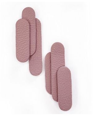 WAIWAI Ease Leather Statement Earrings - Purple