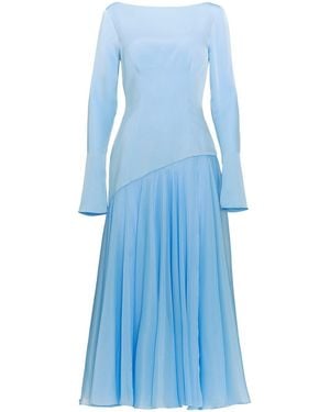 Justin Tong Selene Long Sleeve Dress - Blue