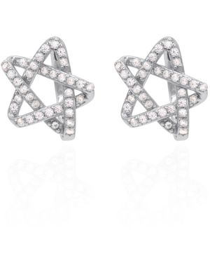 Luna Charles Paloma Star Huggie Hoops - Metallic