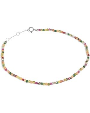 Zohreh Multi Semi-Precious Stone Beaded Bracelet Sterling - Metallic