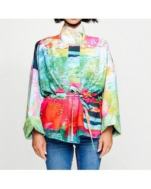 Maxjenny Square Boxy Jacket - Green