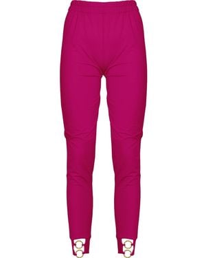 ANTONINIAS Sistine Elegant Pants With Golden Details - Red