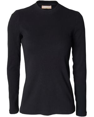 2KStyle Sophie Cotton Crew Ribbed Top - Blue