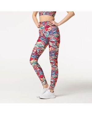 Aloha From Deer Pandora's Box Highwaist Leggings - Red