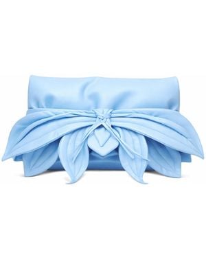 Julia Allert Petal Faux Leather Evening Clutch Bag - Blue