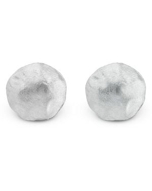 7879 Circle Stud Earrings - White