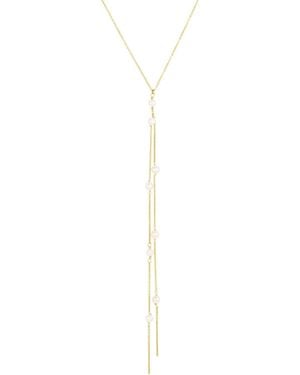 SET & STONES Bobbi Lariat Necklace - White