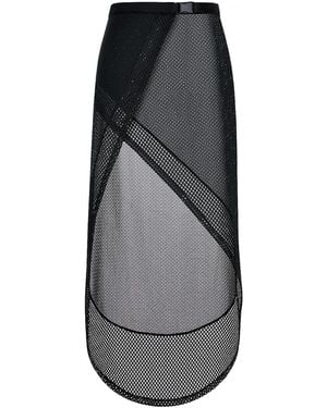 Kim Foley Drama Sarong Beach Cover-Up Athletic Wrap Skirt - Black