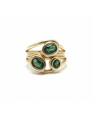 Silver & Elegant Co. Ethereal Triple Band Ring - Metallic