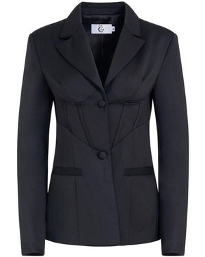 The Gt Atelier Corset-Fit Blazer - Blue