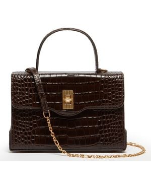 Lulu Guinness Chocolate Croc Queenie Handbag - Black