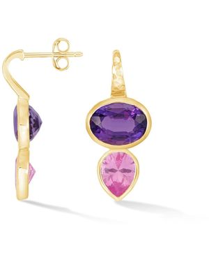 Dower & Hall Amethyst & Topaz Tutti Frutti Earrings - Metallic