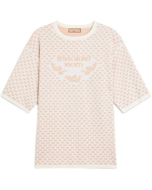 Human Secret Society Rose Garden Top Silk Cashmere. Caramel Cream - Natural