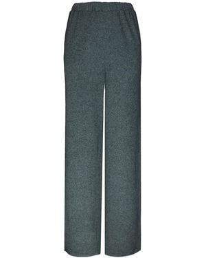 2KStyle Numero Wool-Blend Wide-Leg Elasticated Pants - Green