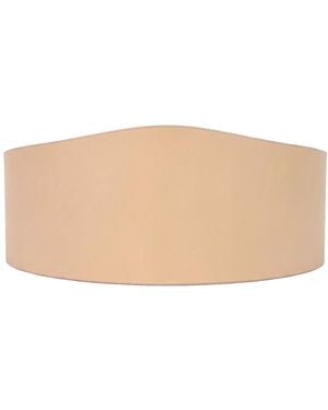 Haute Cuir Neutrals Nude Crown Leather Corset Belt - Natural