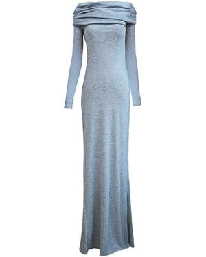 Ats the Label Esme Off Shoulder Maxi Dress - Blue