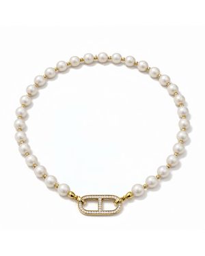 Ninemoo Rive Blanche Freshwater Pearl Necklace - White