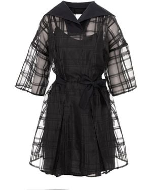 Larisa Dragna Karol Sheer Dress - Black