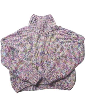 Essien & Emre Viride Wool Mohair Hand Knit Jumper Haze - Purple