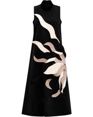 Julia Allert High Neck Sleeveless A-Line Dress – - Black