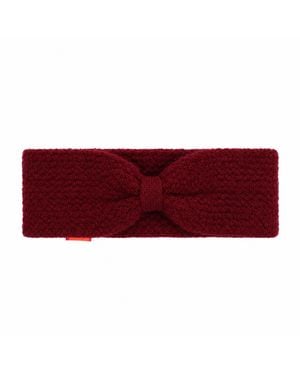 Pink Maharani Knitted Bow Headband – Burgundy - Red