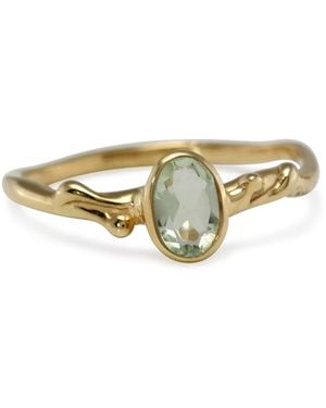Isla Silver Dainty Amethyst Ring - White