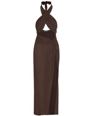 Aja Swimline Isla Silk Resort Dress - Brown