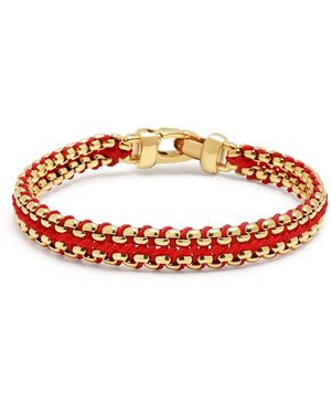 Nialaya Woven Box Chain Bracelet - Red