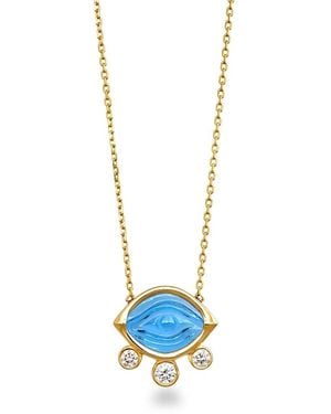 Myrto Katramadou Jewellery Aegean Eye – Topaz Mini Necklace - White