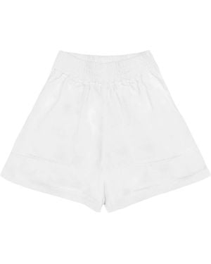 VLD Calabasas Linen Shorts - White