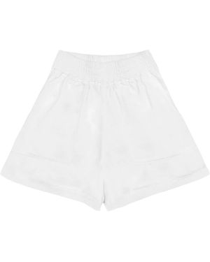 VLD Calabasas Linen Shorts - White