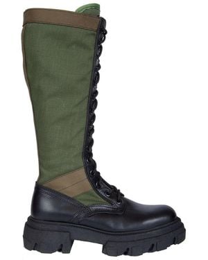 Urbnkicks Jungle Tall Knee- High Boots - Green