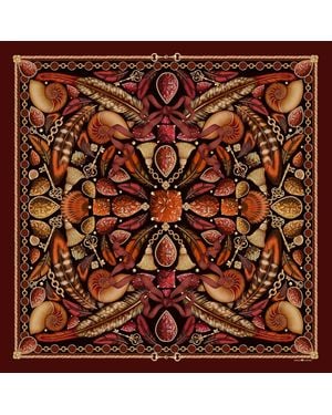 Emily Carter Neutrals The Feather Baroque Wool Scarf - Brown
