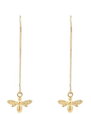 Oana Savu Bee Dangle Chain Earrings - Metallic