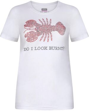 Marusiya London Rhinestone Lobster T-Shirt - White