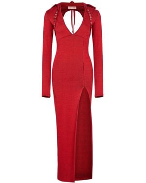 Pcfg Your *Itch 2 Tones Rib Dress - Red