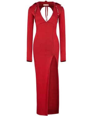 Pcfg Your *Itch 2 Tones Rib Dress - Red