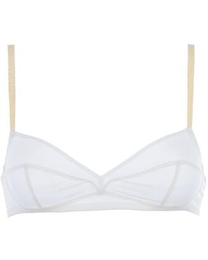 SAETA Paris Neutrals Silk Bra - White