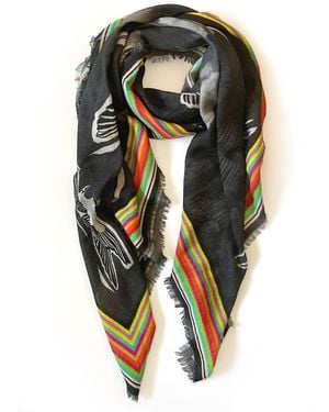 At Home with Ray Erin Silk Wool Blend Wrap - Black
